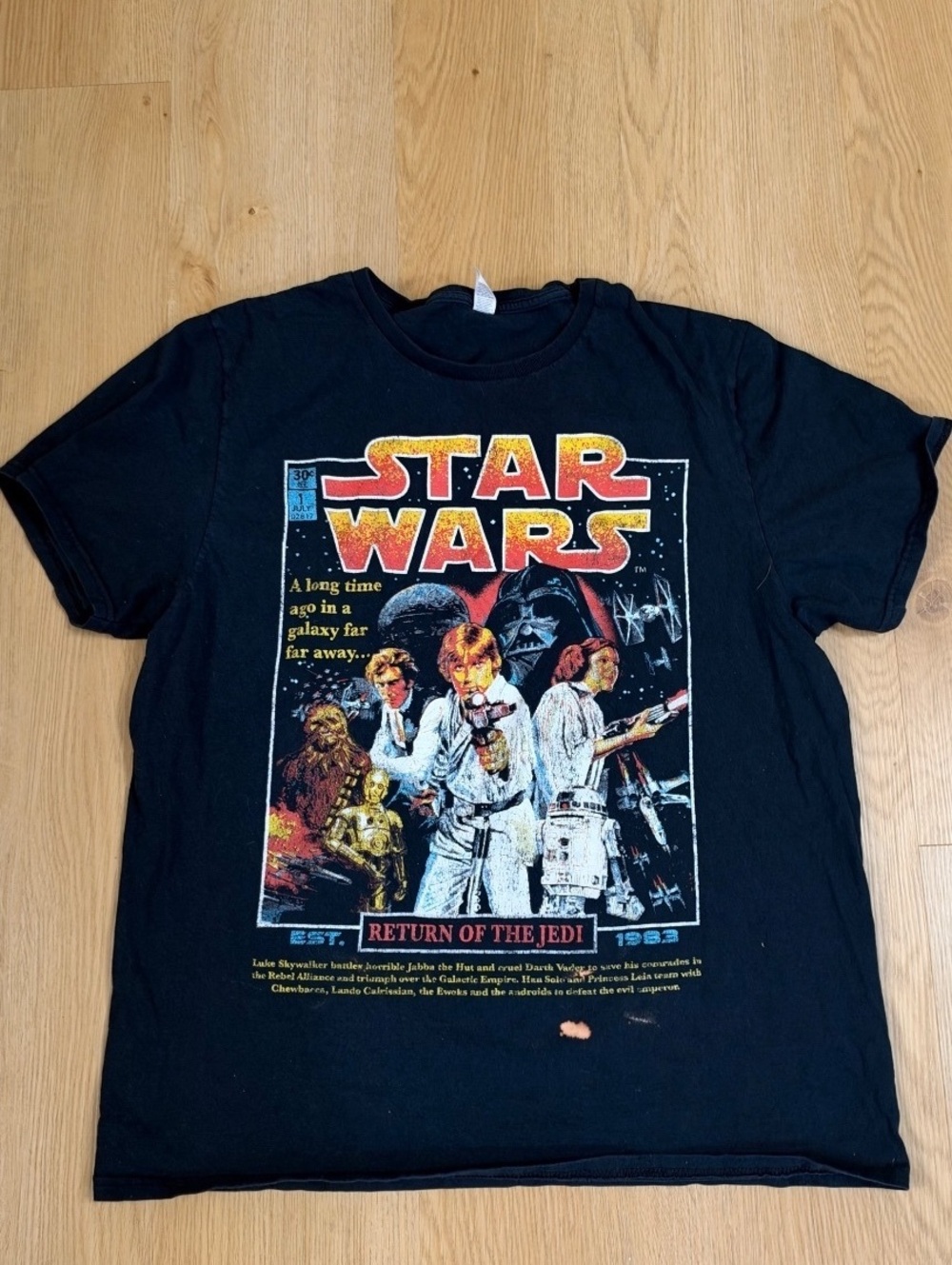 Men’s Star Wars Return of the Jedi Graphic T-Shirt Black Size Large